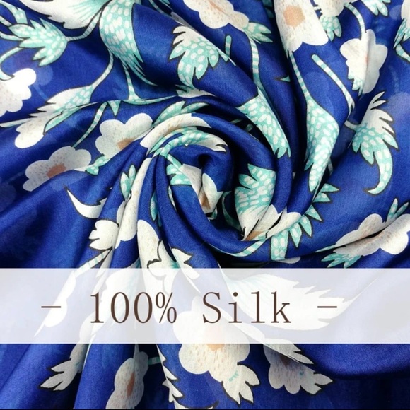 NWT Dana Xu 100% Mulberry Silk Large Blue Scarf
Shawl Wrap 96.5" L & 43.3" W - Picture 3 of 12